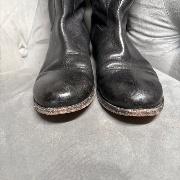 Frye Black Leather Tall Riding Boots – Size 9.5 MELISSA BUTTON - Picture 3 of 14